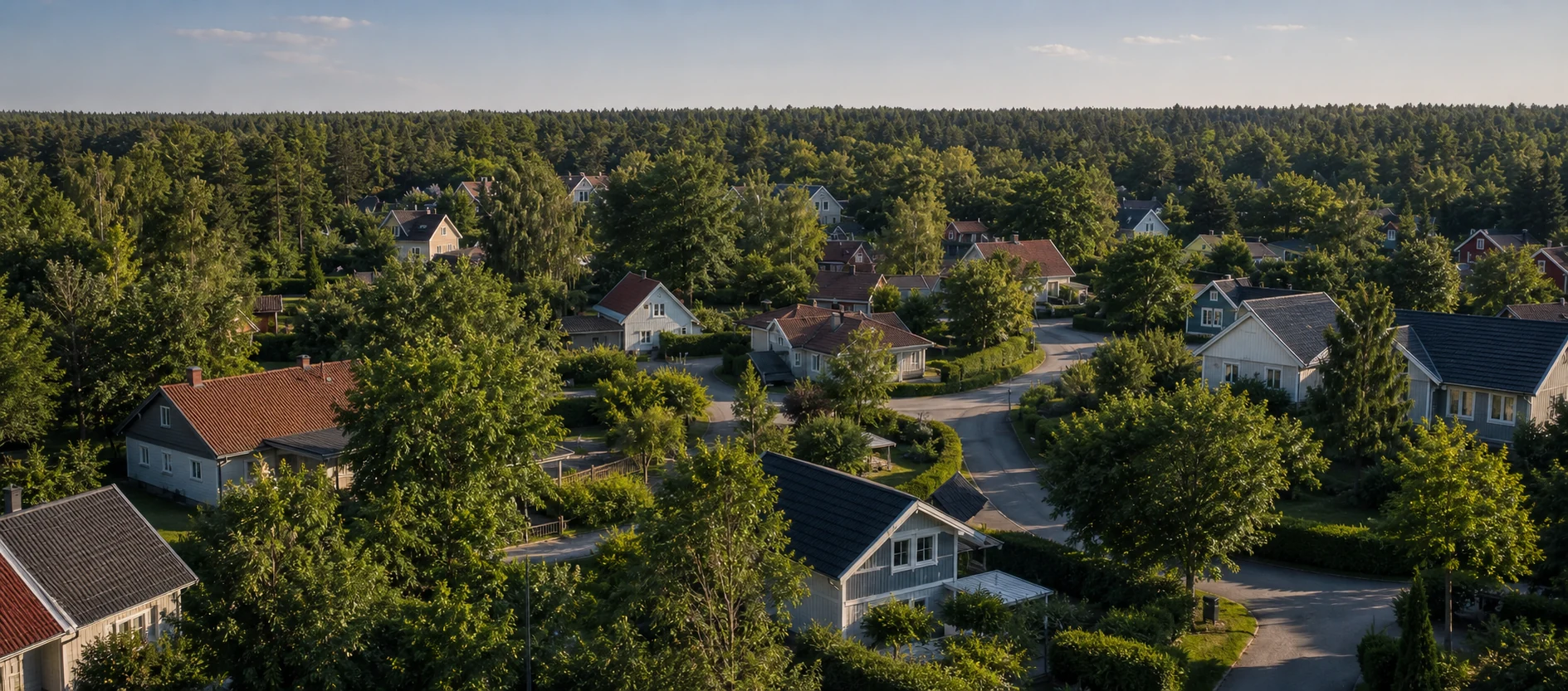 Flygbild över bostadsområdet Smedby 1:6